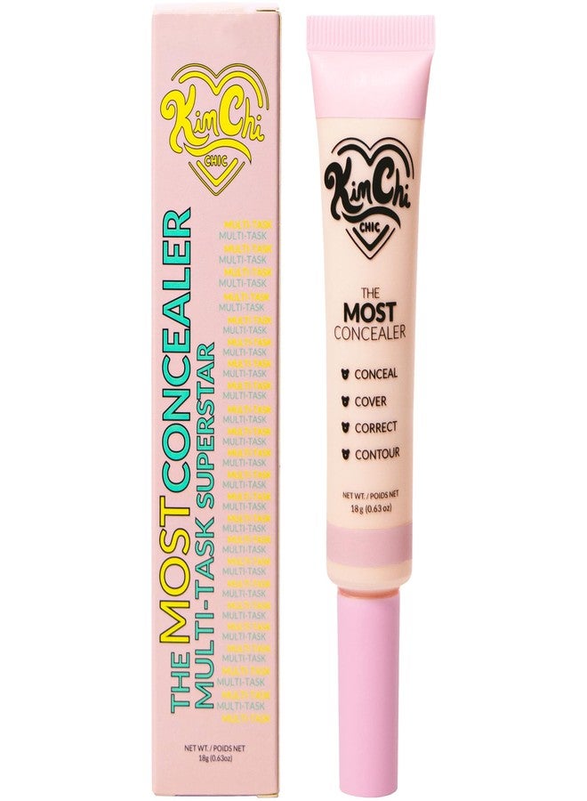 KimChi Chic Beauty The Most Concealer, Full Coverage Water Resistant Multi-Use Concealer, Conceal, Correct, Contour & Highlight, Matte Satin Finish, Brush Applicator, 0.63 oz, 04.5-Warm Alabaster - Image 5